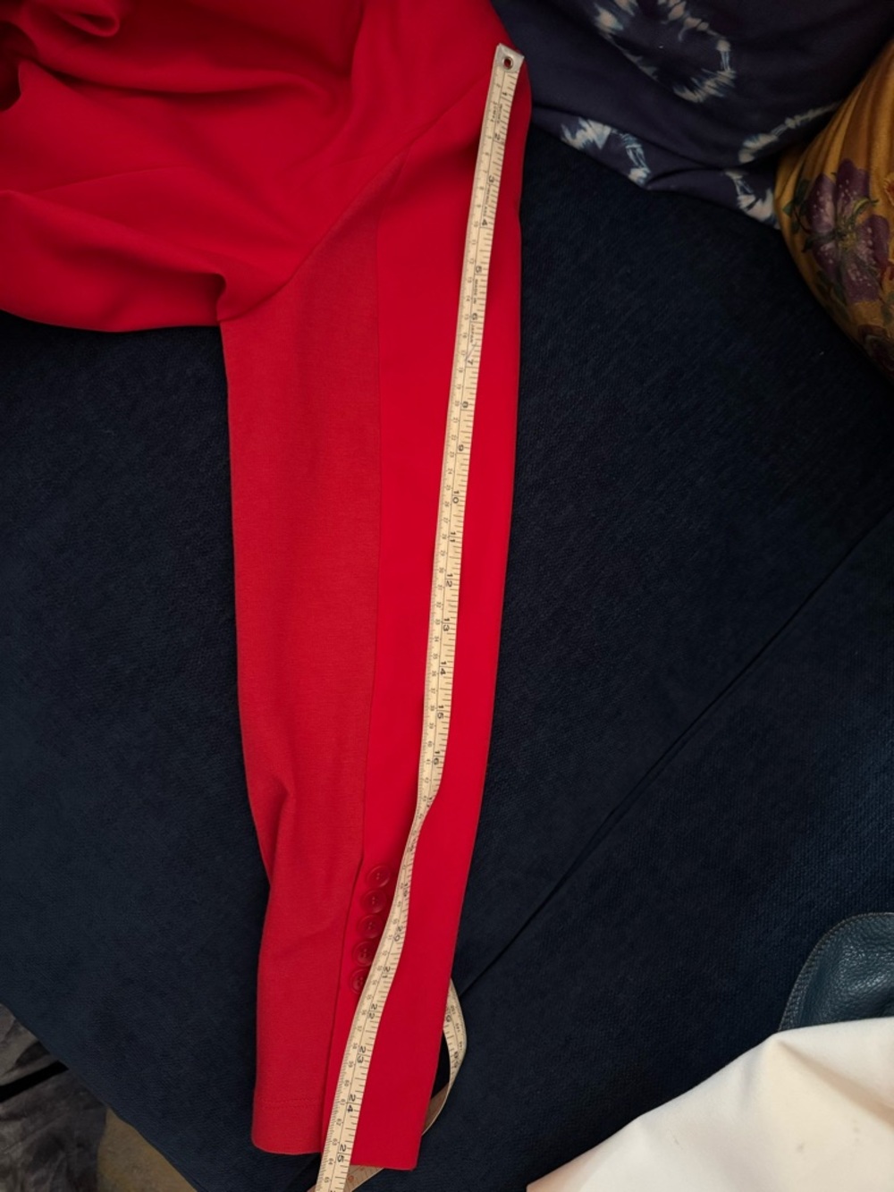 BCBGMAXAZRIA Abree Red Draped Shawl Open-Front Blazer - Picture 6 of 8